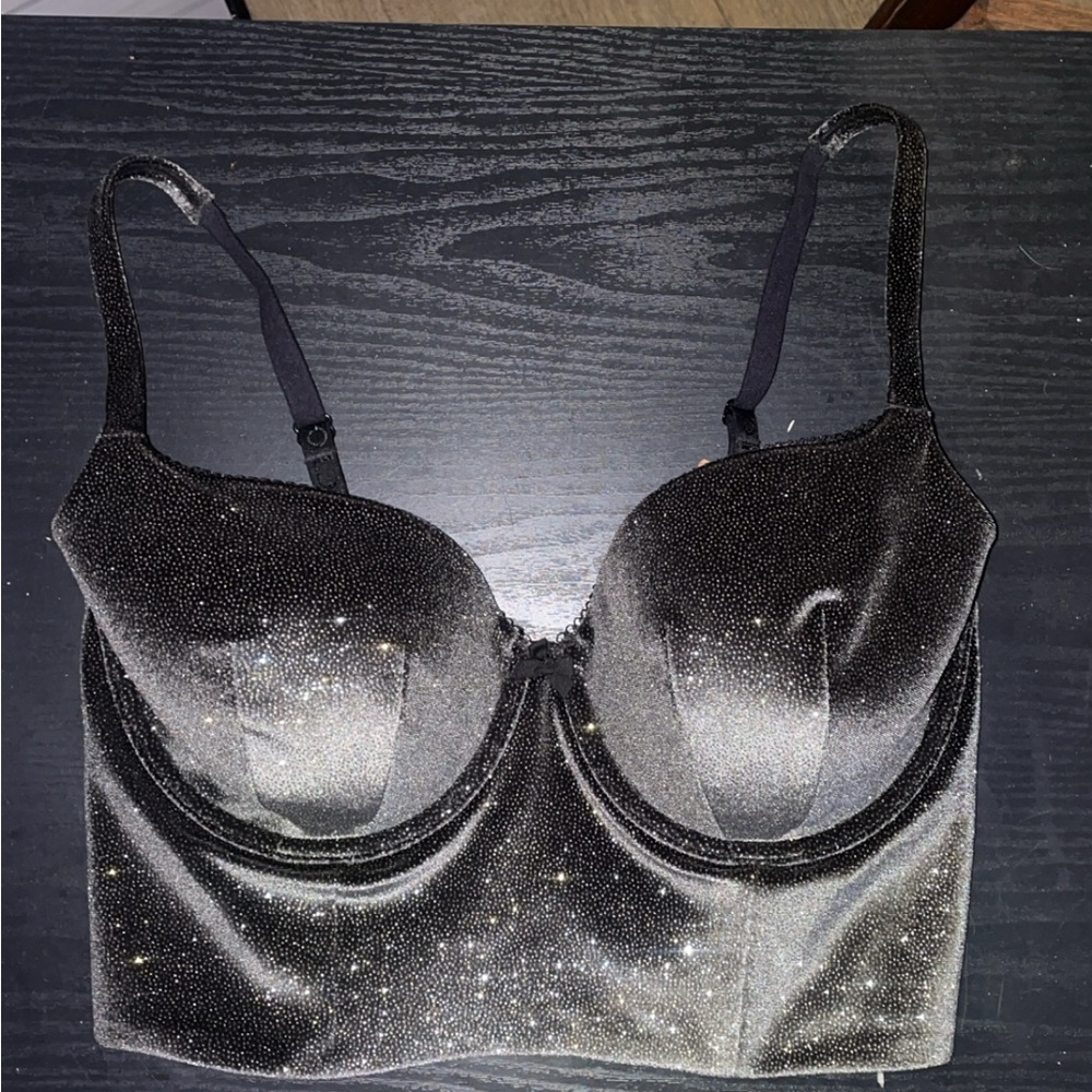 Victoria’s Secret black sparkly bralette